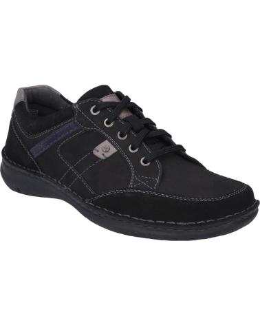 ZAPATOS JOSEP SEIBEL ANVERS-42 DE ANTE PARA HOMBRE EN NEGRO NEGRO