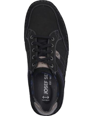 ZAPATOS JOSEP SEIBEL ANVERS-42 DE ANTE PARA HOMBRE EN NEGRO NEGRO