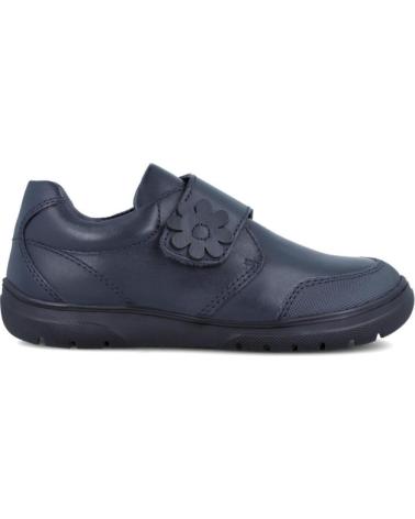 GARVALIN ZAPATO COLEGIAL CON VELCRO Y DETALLE FLOR PARA NINA 51706-B0 AZUL MARINO