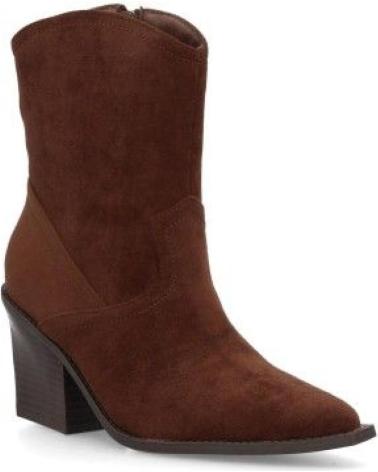 BOTINES CAMPEROS PUNTOSALAO TACÓN MEDIO MUJER CAFÉ VARIOS COLORES