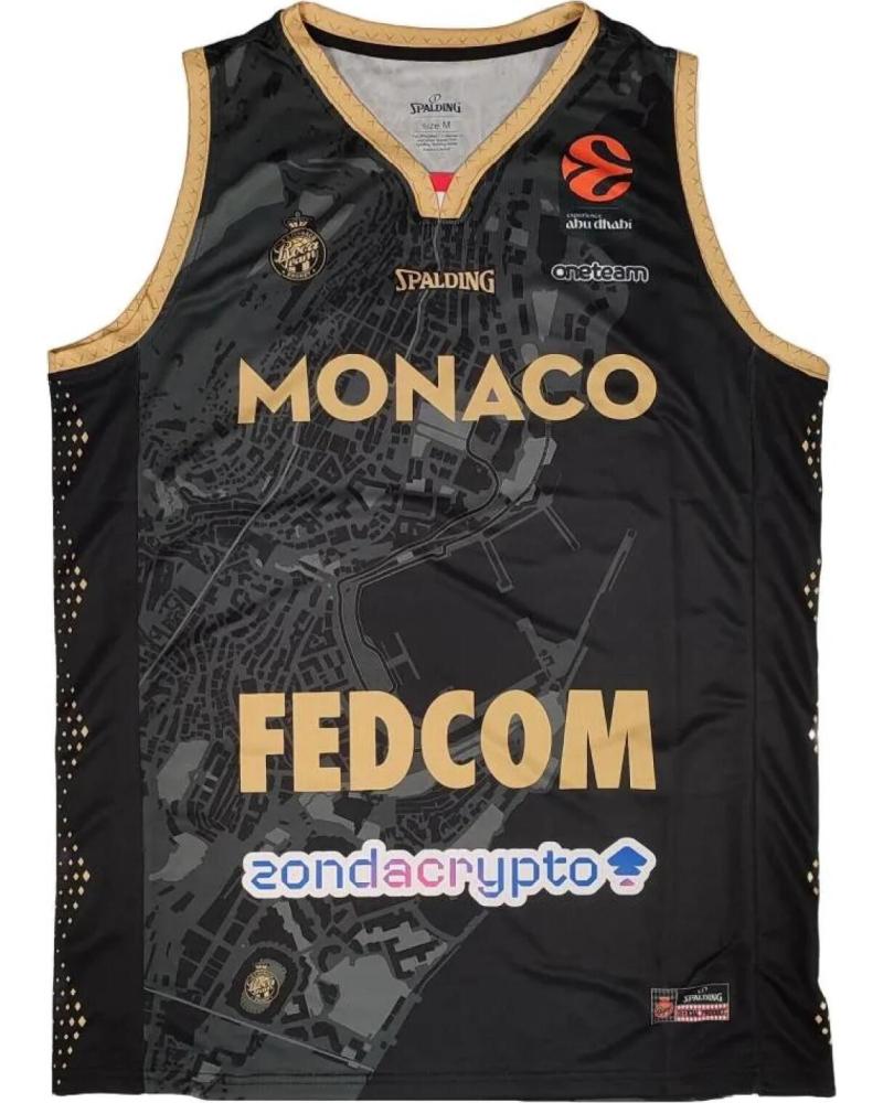 SPALDING CAMISETA AS MONACO BASKET EUROLIGA NEGRA 1