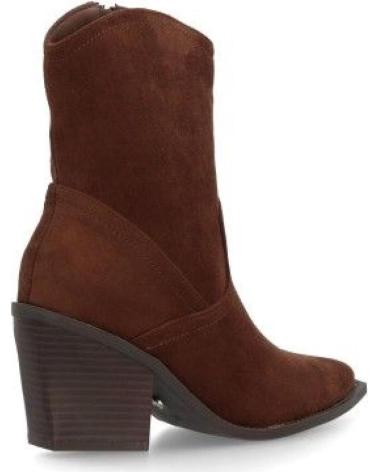 BOTINES CAMPEROS PUNTOSALAO TACÓN MEDIO MUJER CAFÉ VARIOS COLORES