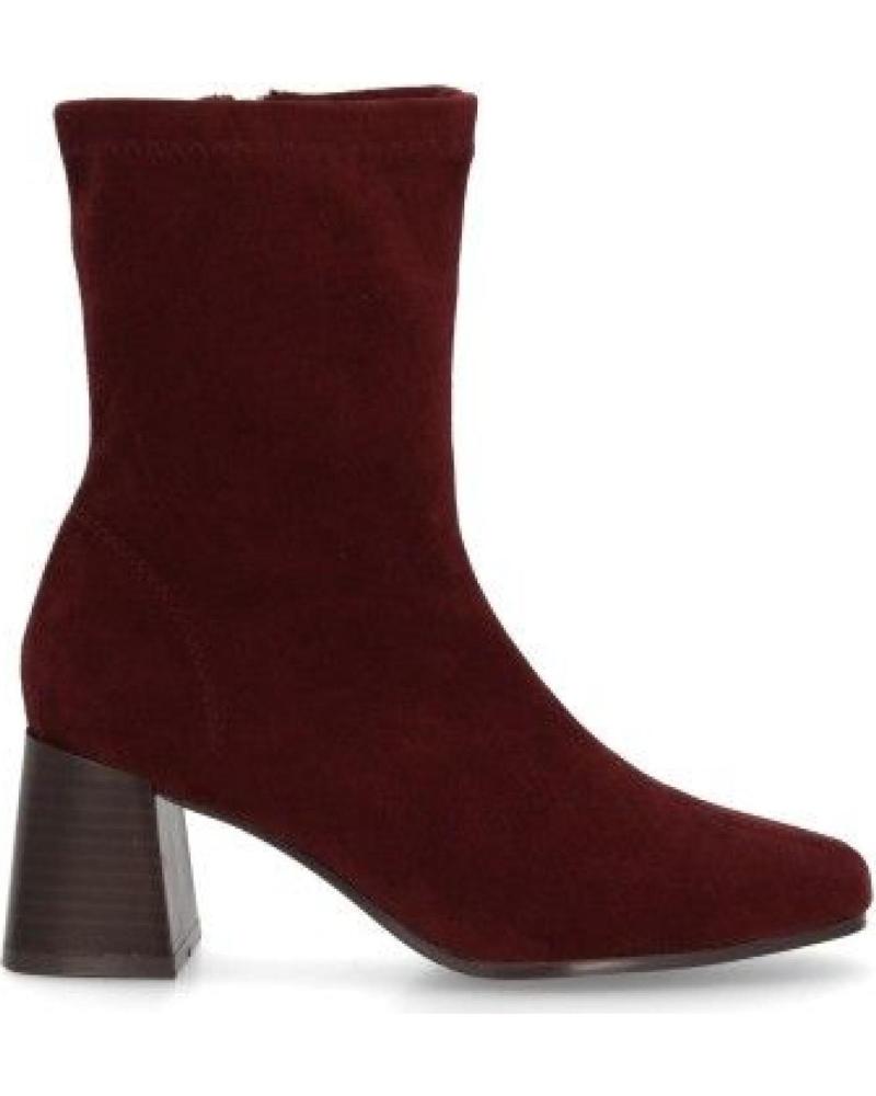 PUNTOSALAO BOTAS TACON ANCHO ELEGANTES DE MUJER COLOR BURDEOS VARIOS COLORES