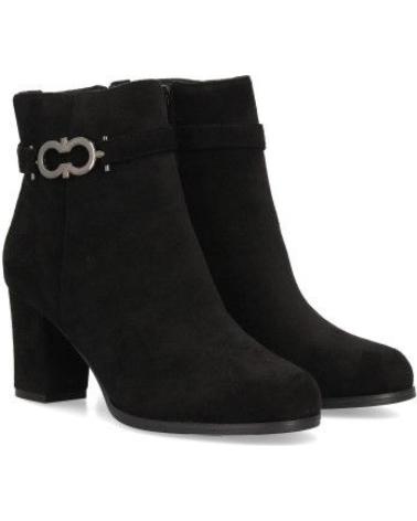 PUNTOSALAO BOTINES ELEGANTES TACON ANCHO DE MUJER COLOR NEGRO VARIOS COLORES