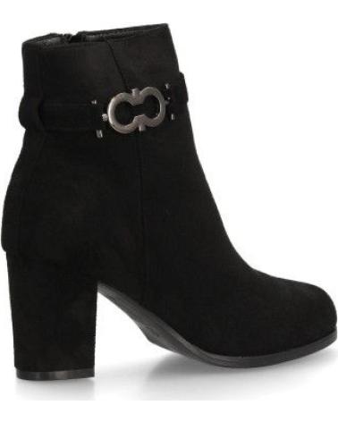 PUNTOSALAO BOTINES ELEGANTES TACON ANCHO DE MUJER COLOR NEGRO VARIOS COLORES