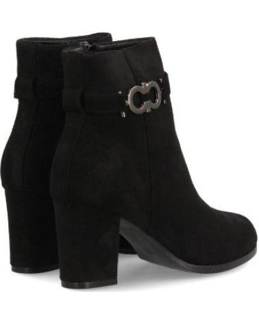 PUNTOSALAO BOTINES ELEGANTES TACON ANCHO DE MUJER COLOR NEGRO VARIOS COLORES