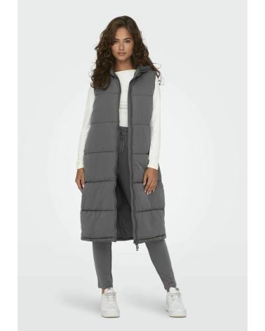 CHALECO LARGO ACOLCHADO ONLY 15241995 MUJER GRIS GRIS
