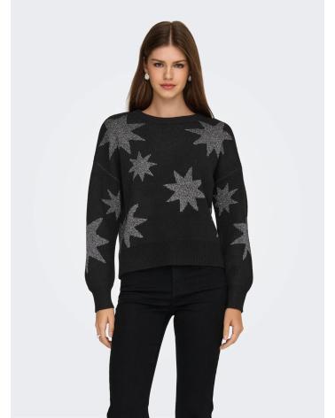 JERSEY DE PUNTO ONLY 15328250 MUJER ESTRELLAS NEGRO NEGRO