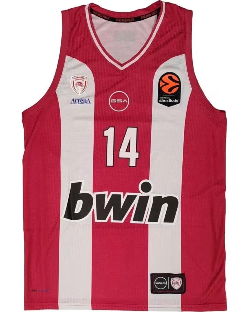 GSA EVAN FOURNIER OLYMPIACOS EUROLEAGUE 2026 HOME JERSEY 1