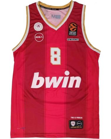 GSA CAMISETA TYLER DORSEY OLYMPIACOS EUROLIGA SEGUNDA EQUIPACIÓN 1