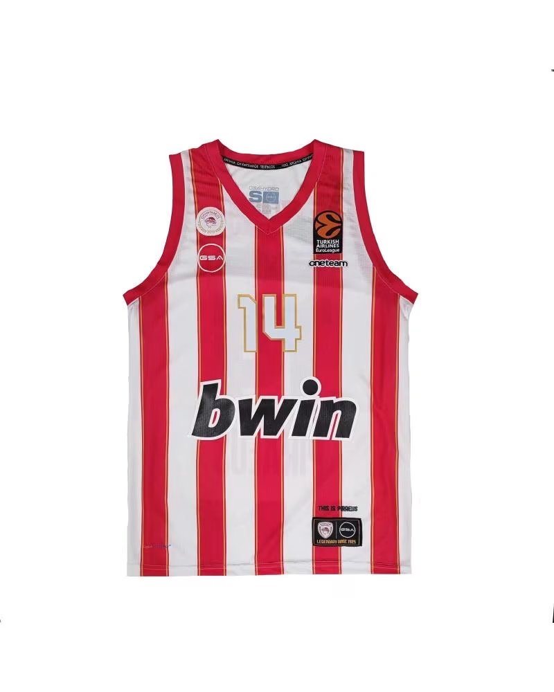 CAMISA GSA ALEKSANDER VEZENKOV EUROLEAGUE OLYMPIACOS PRIMEIRA EQUIPAÇÃO 1