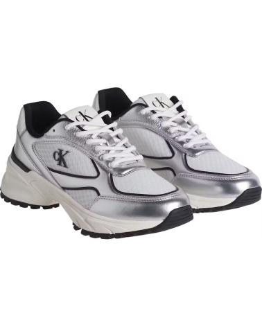 CALVIN KLEIN HIKE RUNNER LACE UP MESH PLATA