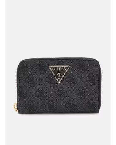 PORTEFEUILLE GUESS LAUREL II ZIP AROUND NOIR NEGRO