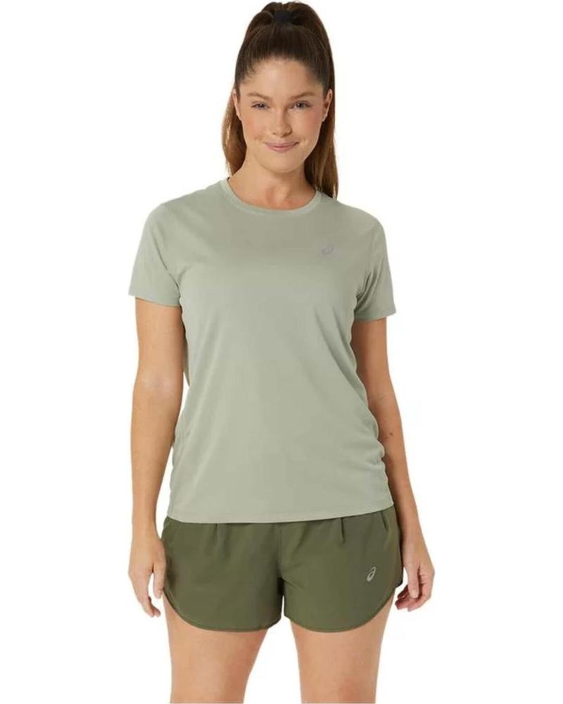 ASICS CAMISETA EN COLOR PARA MUJER VERDE