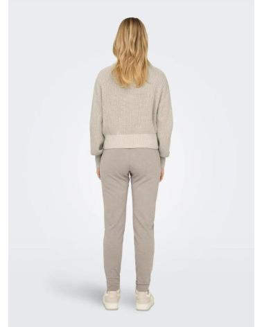 JERSEY DE PUNTO TRENZADO CON CREMALLERA MUJER ONLY DORRITTA BEIGE CLARO BEIG CLARO