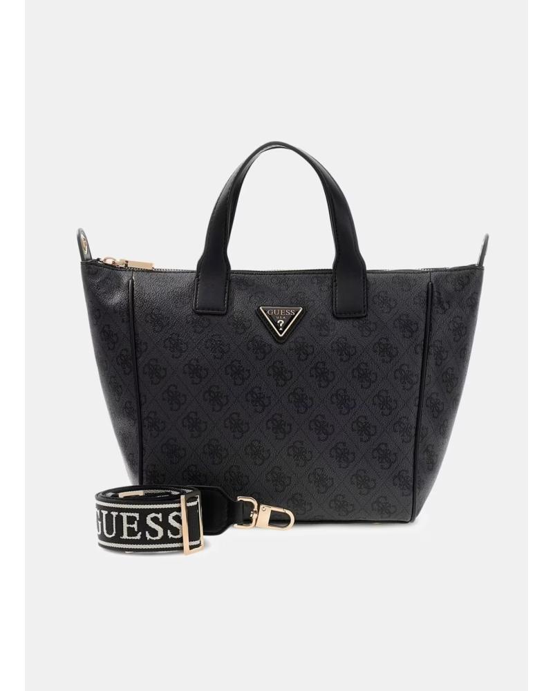 BOLSO TOTE PEQUEÑO GUESS FOLLIE NEGRO LOGO REPETIDO NEGRO