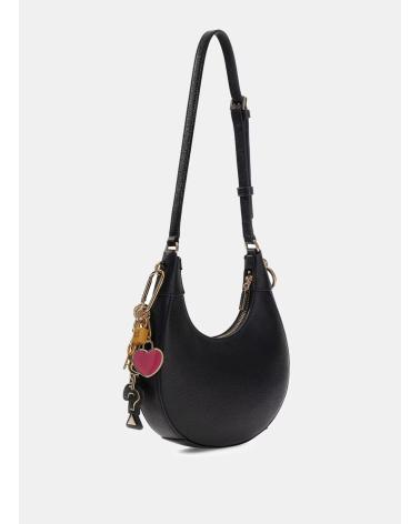 BOLSO HOMBRO GUESS DAVINA CON CADENA DORADA NEGRO