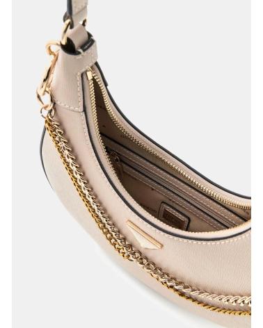 BOLSO HOMBRO GUESS DAVINA TAUPE CON CADENA Y CHARMS TAUPE