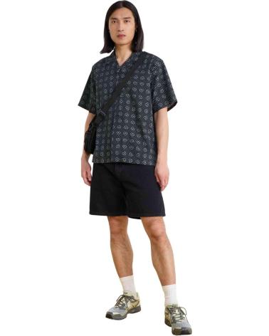 CARHARTT CAMISA A CUADROS DE MANGA CORTA PARA HOMBRE NEGRO