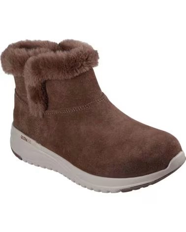 STIVALETTI SKECHERS 144775-CHOC IN CAMOSCIO CON FODERA IN PELLICCIA CHOCOLATE SUEDE