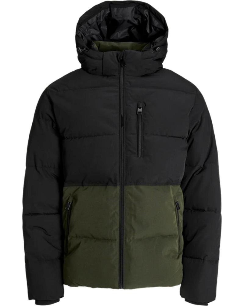 JACK AND JONES CHAQUETA JJEOWEN PUFFER ROSIN BLACK MULTICOLOR