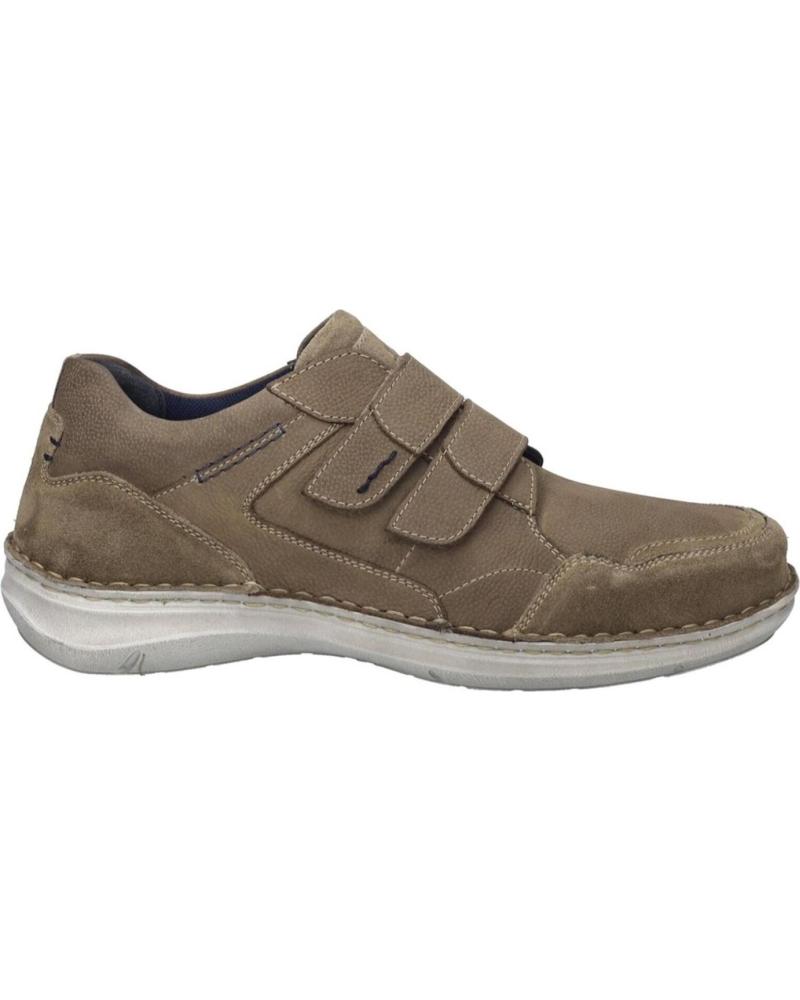 ZAPATILLAS JOSEP SEIBEL ANVERS-85 PARA HOMBRE EN NUBUCK BEIGE CON CIERRE DE VELCRO BEIG