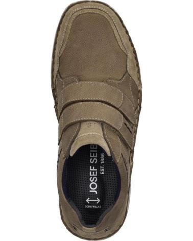 ZAPATILLAS JOSEP SEIBEL ANVERS-85 PARA HOMBRE EN NUBUCK BEIGE CON CIERRE DE VELCRO BEIG