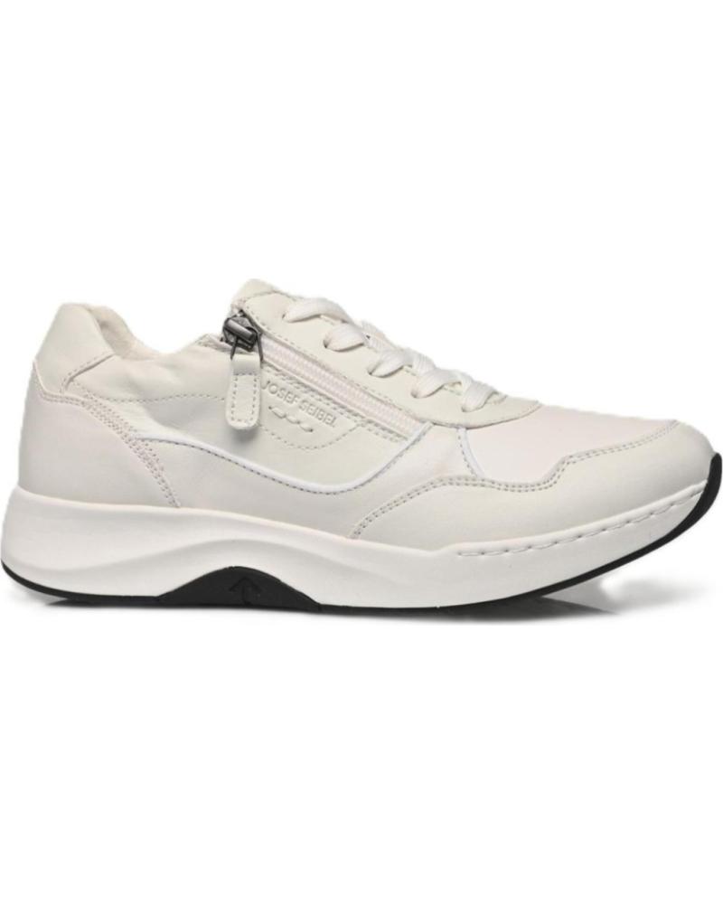 ZAPATILLAS CASUAL JOSEP SEIBEL ELLI-06 DE PIEL BLANCA PARA MUJER CON CREMALLERA BLANCO