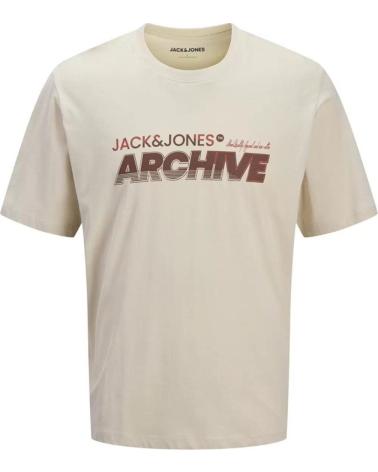JACK AND JONES CAMISETA JACK JONES JJBRAT TEE SS CREW NECK – MOONBEAM BEIGE