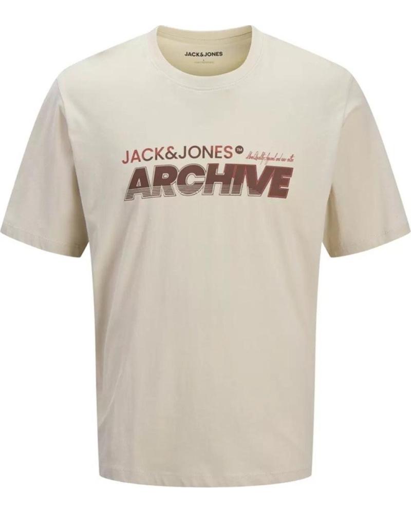JACK AND JONES CAMISETA JACK JONES JJBRAT TEE SS CREW NECK – MOONBEAM BEIGE
