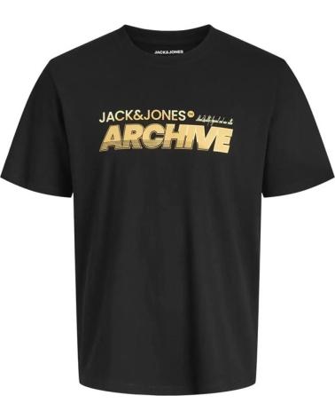 JACK AND JONES CAMISETA JACK JONES JJBRAT TEE SS CREW NECK NEGRO