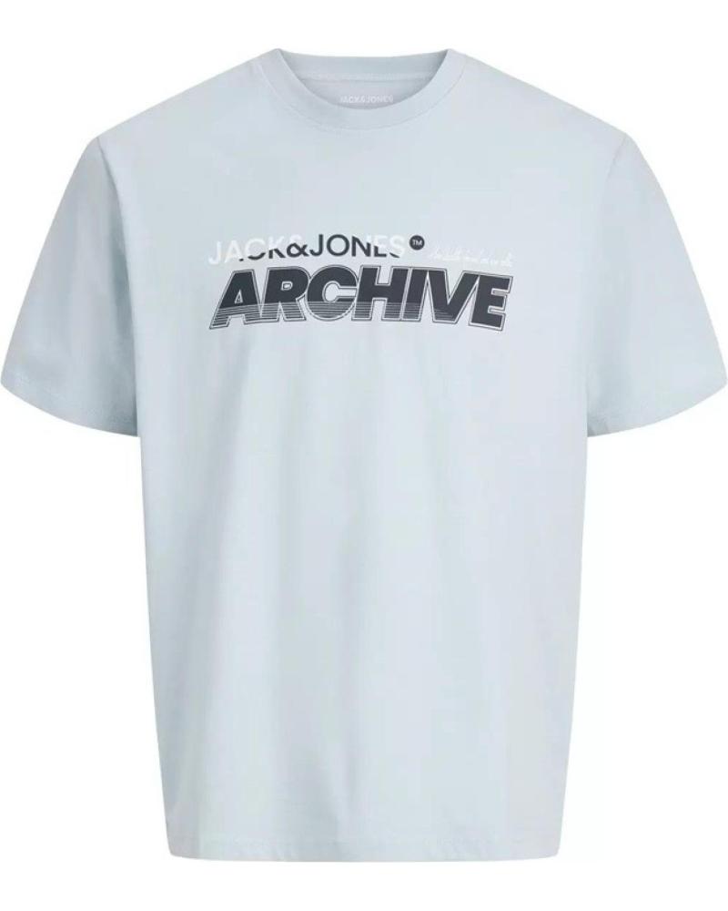 JACK AND JONES CAMISETA JACK JONES JJBRAT TEE SS CREW NECK CELESTE AZUL