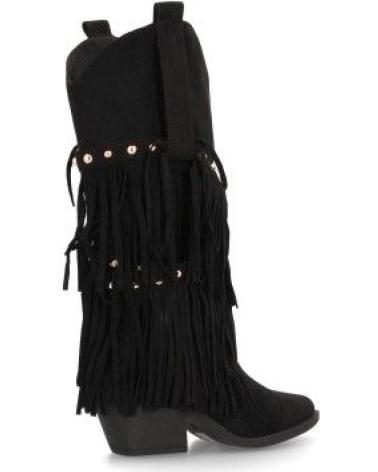 PUNTOSALAO BOTAS CAMPERAS FLECOS EN CANA TACON MEDIO COWBOY DE MUJER CO VARIOS COLORES