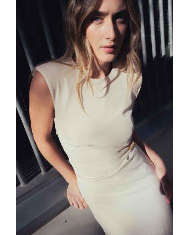 PUNTOSALAO VESTIDO MIDI APLIQUE DORADO VARIOS COLORES