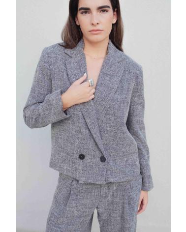 BLAZER CRUZADO ESTRUCTURA CROPPED PUNTOSALAO VARIOS COLORES