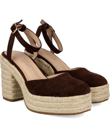 BUBBLE BOBBLE 6106 ZAPATOS TACON ESPARTO MUJER MARRON