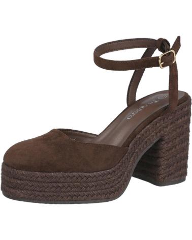 BUBBLE BOBBLE 6106 ZAPATOS TACON ESPARTO MUJER CAFE