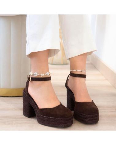 BUBBLE BOBBLE 6106 ZAPATOS TACON ESPARTO MUJER CAFE