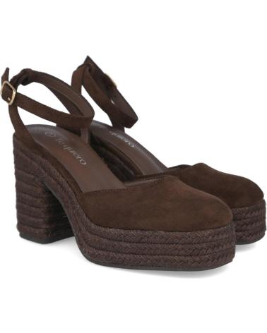 BUBBLE BOBBLE 6106 ZAPATOS TACON ESPARTO MUJER CAFE