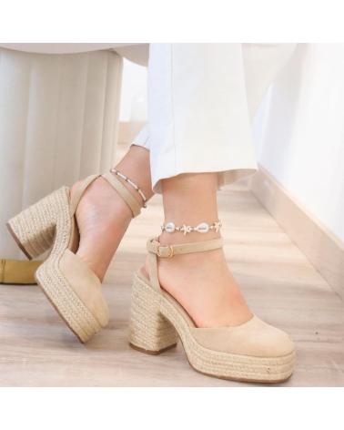 BUBBLE BOBBLE 6106 ZAPATOS TACON ESPARTO MUJER BEIGE