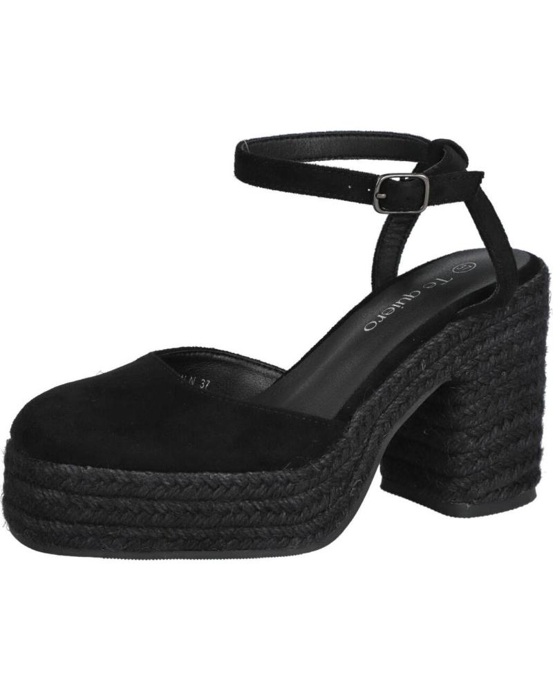 BUBBLE BOBBLE 6106 ZAPATOS TACON ESPARTO MUJER NEGRO