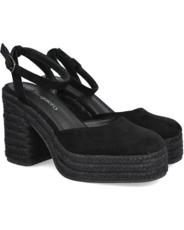 BUBBLE BOBBLE 6106 ZAPATOS TACON ESPARTO MUJER NEGRO