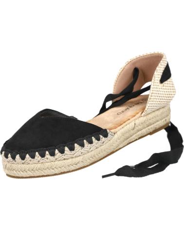 BUBBLE BOBBLE 6018 ALPARGATAS DE CINTAS PLANAS MUJER NEGRO BEIGE
