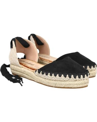 BUBBLE BOBBLE 6018 ALPARGATAS DE CINTAS PLANAS MUJER NEGRO BEIGE