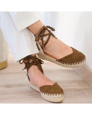 BUBBLE BOBBLE 6018 ALPARGATAS DE CINTAS PLANAS MUJER MARRON