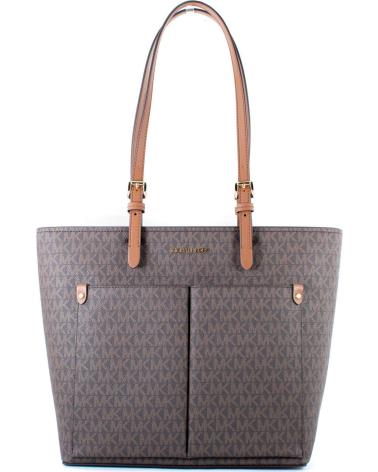 Inicio-MICHAEL-KORS-BOLSO TOTE MICHAEL KORS 35F3GTVT3B MARRÓN CON LOGO REPETIDO Y ASAS DE CUERO-