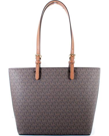 Inicio-MICHAEL-KORS-BOLSO TOTE MICHAEL KORS 35F3GTVT3B MARRÓN CON LOGO REPETIDO Y ASAS DE CUERO-