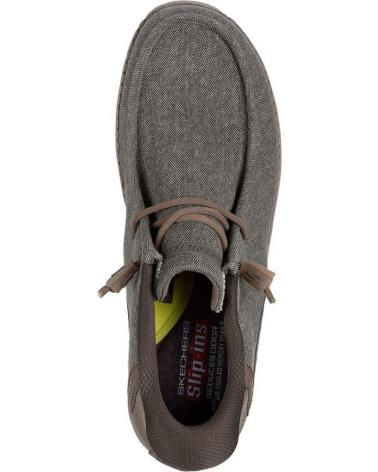 SKECHERS 210959 LONAS DE HOMBRE AZUL JEANS SLIP INS KAKI