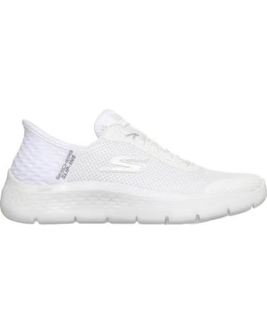 SKECHERS 124836 ZAPATILLAS CASUAL DE MUJER TAUPE SLIP INS BLANCO