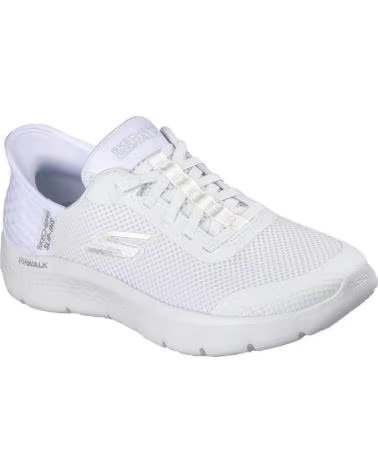 SKECHERS 124836 ZAPATILLAS CASUAL DE MUJER TAUPE SLIP INS BLANCO